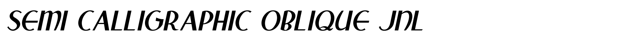 Semi Calligraphic Oblique JNL image